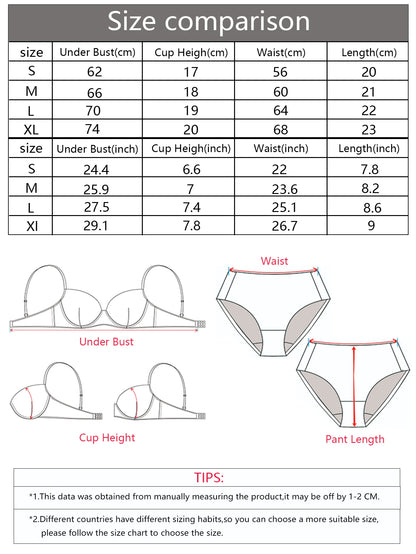 2-piece Sexy Multi-color Lingerie Set For Women's Gathering Push Up Underwear For Women's Flower Underwear Set A2155